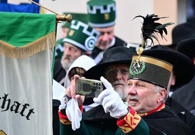 Abschlu?bergparade in Annaberg-Buchholz-stock-foto