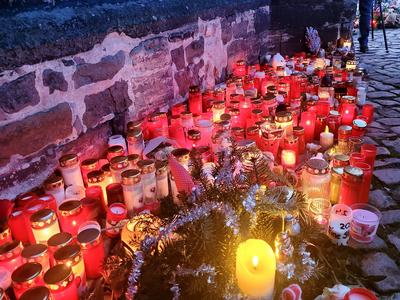 Gedenken  an die Opfer von Magdeburg-stock-foto