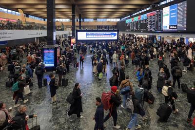 Travellers Xmas Get Away London-stock-foto