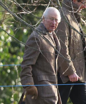 King Charles III, Sandringham, Norfolk, UK, on 22nd December 2024.-stock-photo