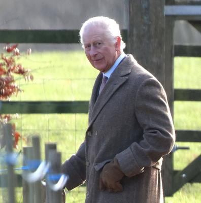 King Charles III, Sandringham, Norfolk, UK, on 22nd December 2024.-stock-photo