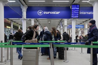 Travellers Xmas Get Away London-stock-foto