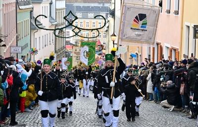 Abschlu?bergparade in Annaberg-Buchholz-stock-foto