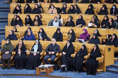 Iranian President Masoud Pezeshkian, attend a ceremony to mark National Women?s Day in Tehran-stock-photo