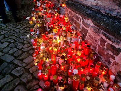 Gedenken  an die Opfer von Magdeburg-stock-foto