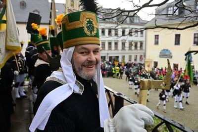 Abschlu?bergparade in Annaberg-Buchholz-stock-foto