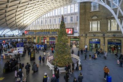 Travellers Xmas Get Away London-stock-foto