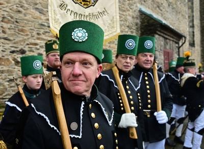 Abschlu?bergparade in Annaberg-Buchholz-stock-foto