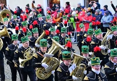 Abschlu?bergparade in Annaberg-Buchholz-stock-foto