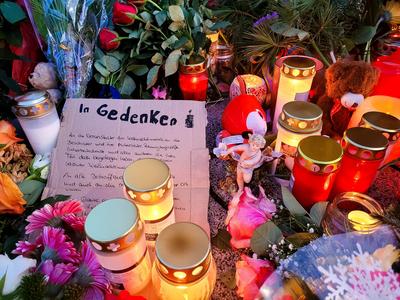 Gedenken  an die Opfer von Magdeburg-stock-foto