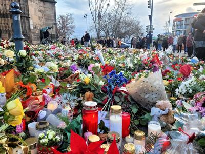 Gedenken  an die Opfer von Magdeburg-stock-foto