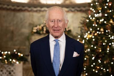 King Charles Christmas broadcast-stock-photo