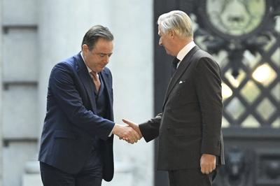 Consultations of King Philippe with informeur Bart De Wever 20/12/2024-stock-foto