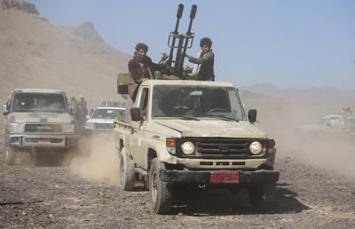 Yemen's Houthis mobilize more fighters amid tensions with USA and Israel --stock-photo