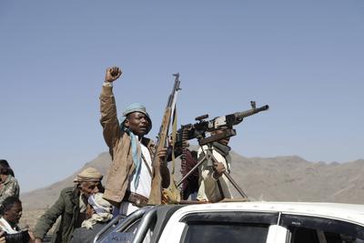 Yemen's Houthis mobilize more fighters amid tensions with USA and Israel --stock-photo