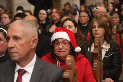 Archbishop Pierbattista Pizzaballa, Latin Patriarch Vicar General of Jerusalem, attends Christmas celebrations around the Church of the Nativity, where Jesus Christ is believed to have been born, in Bethlehem-stock-foto