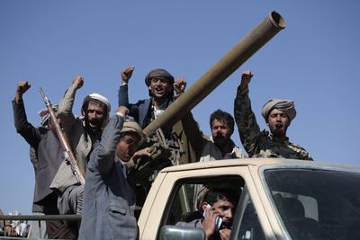 Yemen's Houthis mobilize more fighters amid tensions with USA and Israel --stock-photo