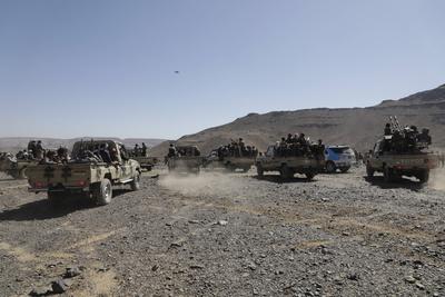Yemen's Houthis mobilize more fighters amid tensions with USA and Israel --stock-photo