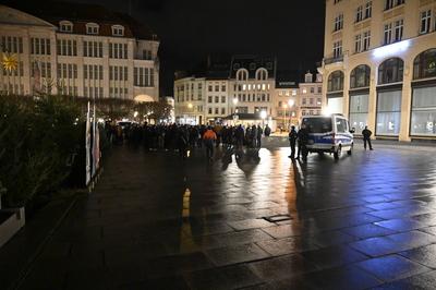 Kundgebung vor dem Hintergrund des brutalen ?berfalls auf Lokalpolitiker der Partei Die Linken in der Nacht zum Sonnaben-stock-photo