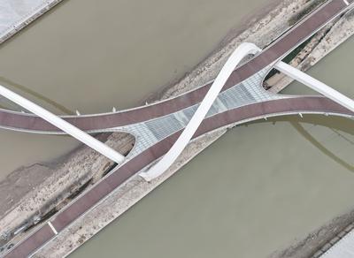 Beijing-hangzhou Grand Canal Landscape Pedestrian Bridge-stock-foto