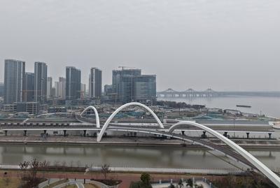 Beijing-hangzhou Grand Canal Landscape Pedestrian Bridge-stock-foto