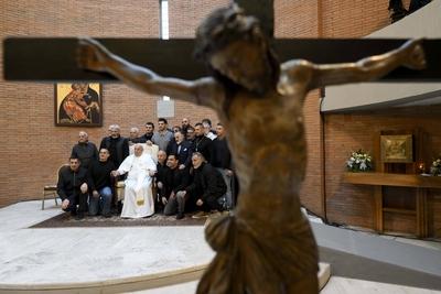 ITALY -   POPE FRANCIS CELEBRATES MASS FOPR PRISONERS IN THE REBIBBIA NEW COMPLEX PRISON IN ROME  - 2024/12/26-stock-foto
