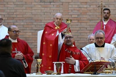 ITALY -   POPE FRANCIS CELEBRATES MASS FOPR PRISONERS IN THE REBIBBIA NEW COMPLEX PRISON IN ROME  - 2024/12/26-stock-foto