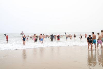 Sylt: 38. Weihnachtsbaden - Westerland-stock-foto