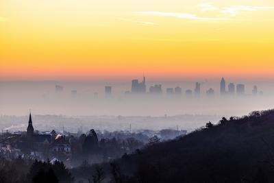 Frankfurt am Morgen-stock-foto