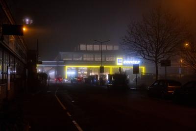 Nebel in Berlin-stock-foto