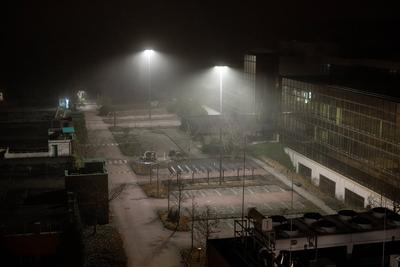 Nebel in Berlin-stock-foto