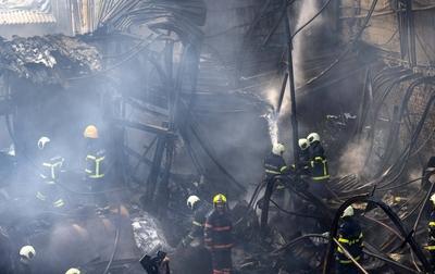 Massive Fire At Kurla Godowns In Mumbai, No Injuries Reported-stock-photo