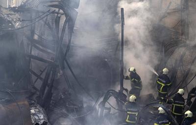 Massive Fire At Kurla Godowns In Mumbai, No Injuries Reported-stock-photo