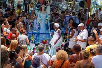 Festa de Iemanja do Mercardao de Madureira-stock-foto