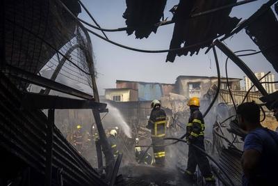 Massive Fire At Kurla Godowns In Mumbai, No Injuries Reported-stock-photo