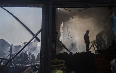 Massive Fire At Kurla Godowns In Mumbai, No Injuries Reported-stock-photo