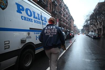35-year-old man shot and killed in the hells kitchen section of manhattan new york city-stock-photo