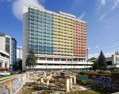 The former National Hotel in Chisinau, Moldova-stock-foto