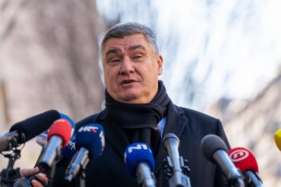 Kroatien: Pr?sidentschaftswahl, 2024 - 29.12.2024 - Zagreb, Kroatien; Pr?sident und Spitzenkandidat Zoran Milanovic (SDP-stock-foto