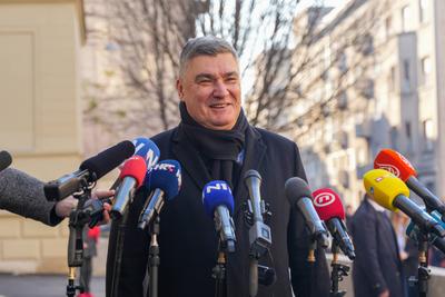 Kroatien: Pr?sidentschaftswahl, 2024 - 29.12.2024 - Zagreb, Kroatien; Pr?sident und Spitzenkandidat Zoran Milanovic (SDP-stock-foto