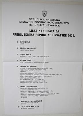 Croatia, Zagreb, 291224. The first round of the 2024 presidential elections. Photo: Damir Krajac / CROPIX Zagreb Croatia-stock-foto