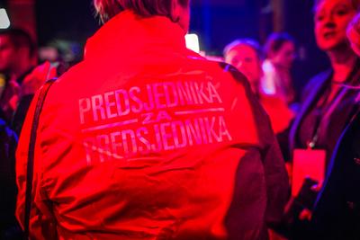 Kroatien: Pr?sidentschaftswahl, 2024 - Wahlparty Zoran Milanovic (SDP) - 29.12.2024 - Tvornica Kulture, Zagreb, Kroatien-stock-foto