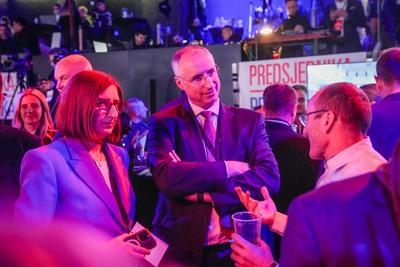 Kroatien: Pr?sidentschaftswahl, 2024 - Wahlparty Zoran Milanovic (SDP) - 29.12.2024 - Tvornica Kulture, Zagreb, Kroatien-stock-foto