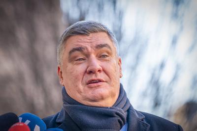 Kroatien: Pr?sidentschaftswahl, 2024 - 29.12.2024 - Zagreb, Kroatien; Pr?sident und Spitzenkandidat Zoran Milanovic (SDP-stock-foto