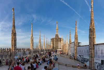 Duomo di Milano or Milan Cathedral Roof-stock-photo