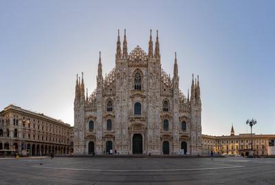 Duomo di Milano oder Mail?nder Dom bei Sonnenaufgang-stock-photo