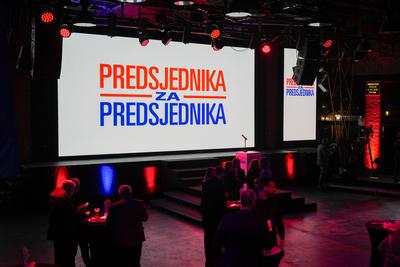 Kroatien: Pr?sidentschaftswahl, 2024 - Wahlparty Zoran Milanovic (SDP) - 29.12.2024 - Tvornica Kulture, Zagreb, Kroatien-stock-foto