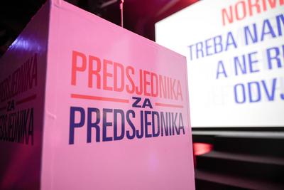 Kroatien: Pr?sidentschaftswahl, 2024 - Wahlparty Zoran Milanovic (SDP) - 29.12.2024 - Tvornica Kulture, Zagreb, Kroatien-stock-foto