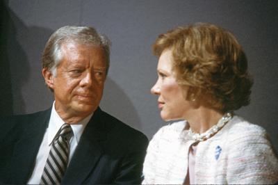 **FILE PHOTO** Rosalynn Carter Has Passed Away. Former US President Jimmy Carter, left, and former first lady Rosalynn C-stock-photo