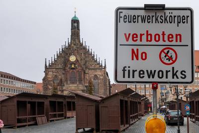 B?llerverbot und Feuerwerksverbot in der N?rnberger Altstadt zu Silvester, 30.12.2024-stock-foto